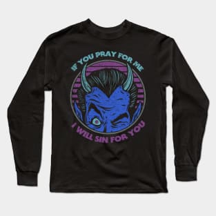 "SIN FOR YOU" BLUE Long Sleeve T-Shirt